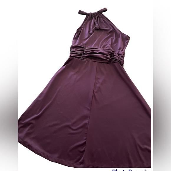 PURPLE HALTER TOP DRESS - Picture 1 of 3